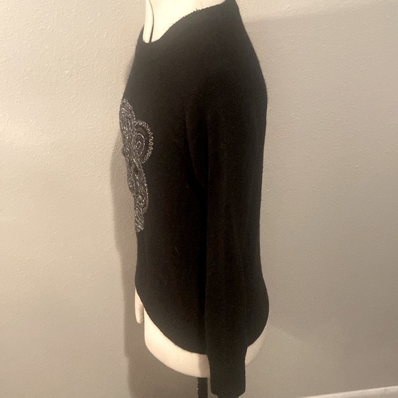 H&M Sequin Cougar Lion Face Sweater - Picture 4 of 8